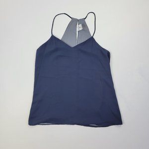Express Barcelona Cami Dusty Blue Grey Reversible Tank Top Racerback sz XS NWOT